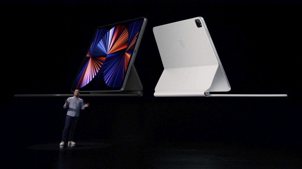 Apple Manager, Product Marketing Raja Bose speaking about the new iPads Pros with Apples M1 chip during a special event at Apple Park in Cupertino, California.(Photo by Handout / Apple Inc. / AFP) / RESTRICTED TO EDITORIAL USE - MANDATORY CREDIT "AFP PHOTO /Apple Inc. " - NO MARKETING - NO ADVERTISING CAMPAIGNS - DISTRIBUTED AS A SERVICE TO CLIENTS