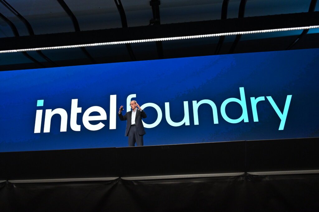 Pat Gelsinger, Intel CEO, introduces Intel Foundry during the Intel Foundry Direct Connect event on Wednesday, Feb. 21, 2024. (Credit: Intel Corporation).