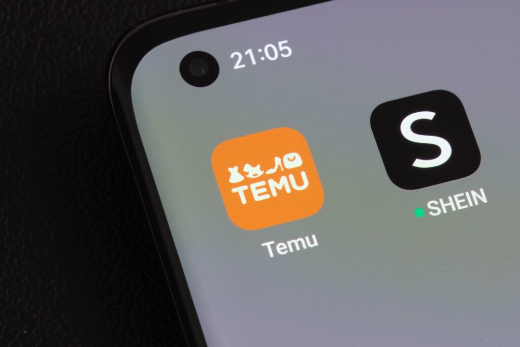 For the last nine months, there has been a standoff between China's largest fast-fashion brands, Shein and Temu, in their largest markets – the US. Source: Shutterstock