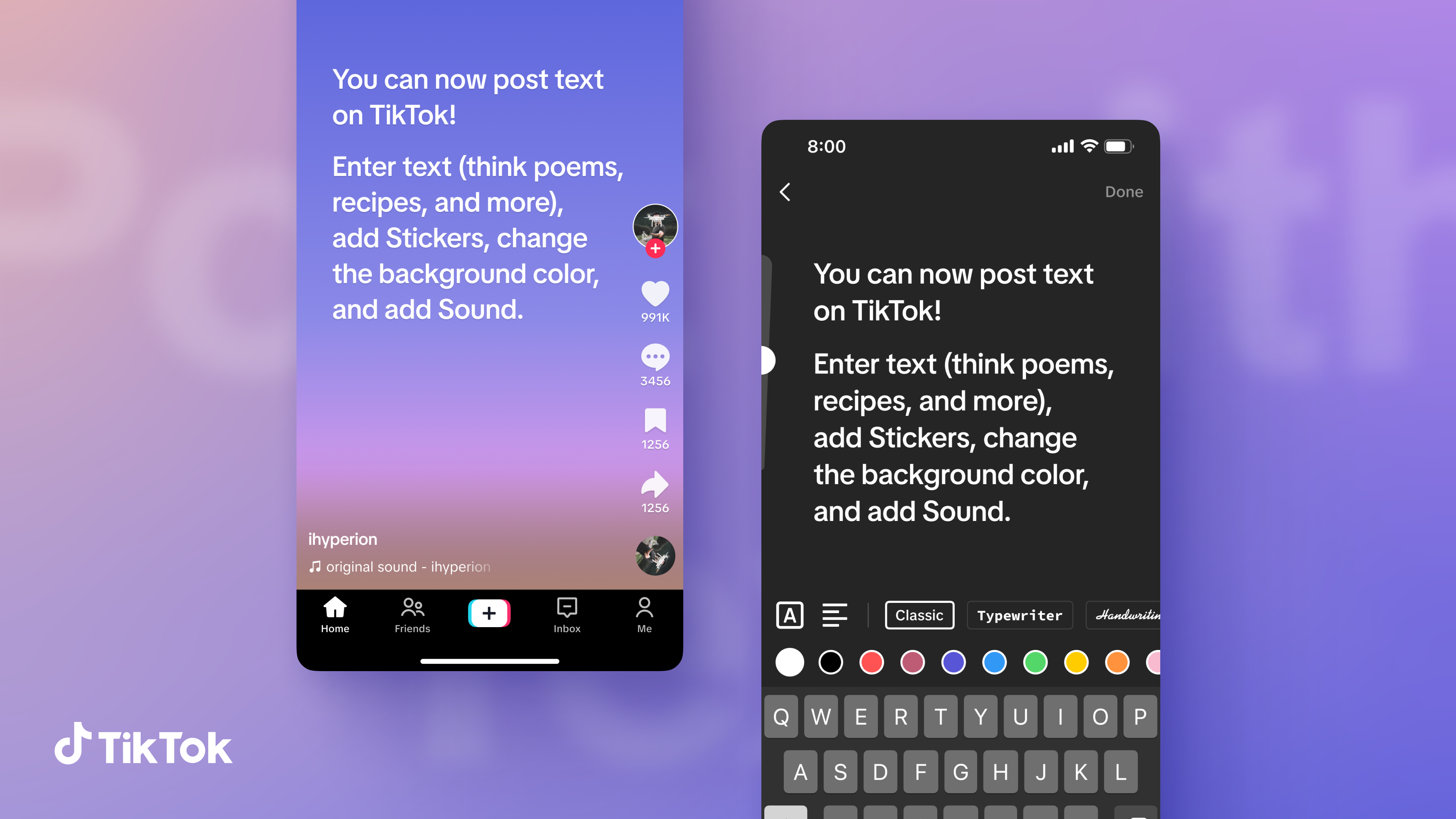 TikTok announced a new format for creating text-based content. Source: TikTok