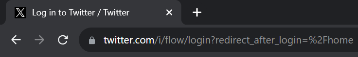 Twitter's URL as of July 25, 2023.